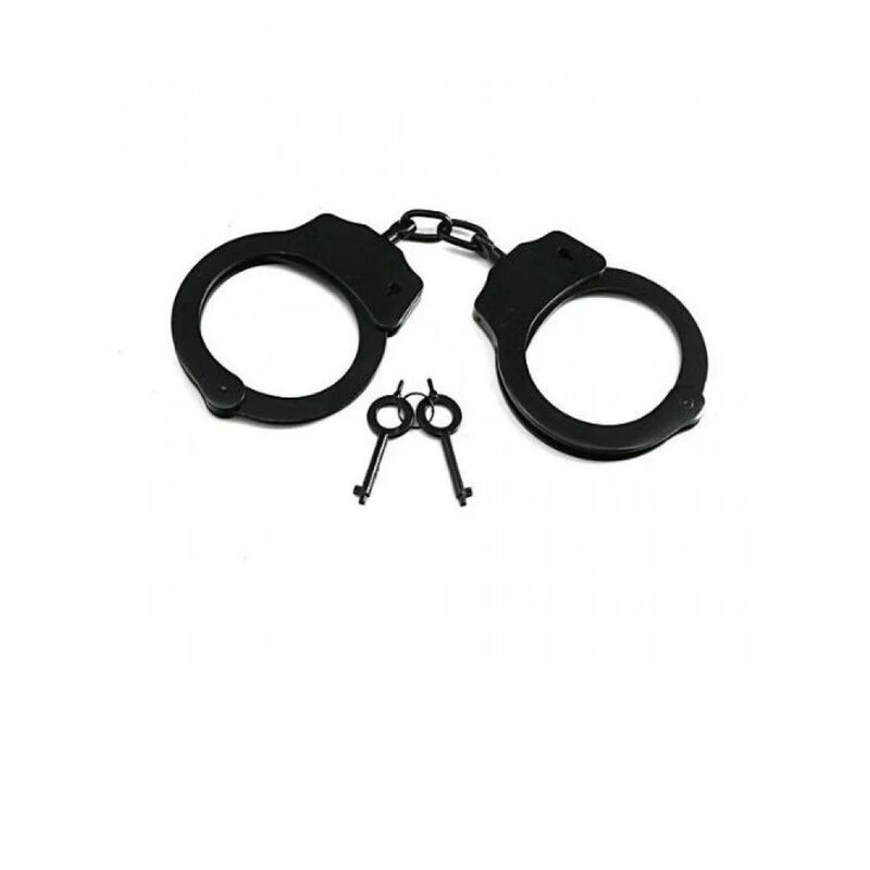 Black Double Lock Chain Handcuffs, , large image number 0